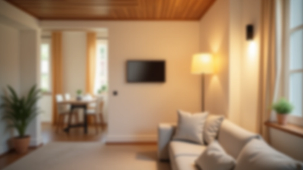 Configuração de casa inteligente moderna com dispositivos conectados em ambiente residencial português